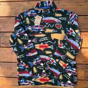 Patagonia Synchilla Snap T Salmon Energy : Old Growth Green